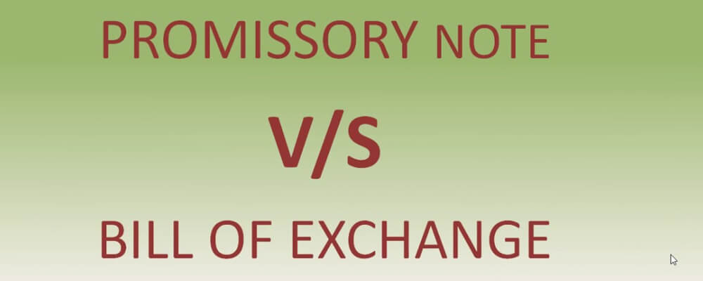 promissory note bill of exchange